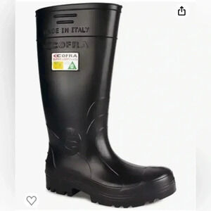 Cofra Waterproof Black Polyurethane Rubber Steel Cap Boots Size 9